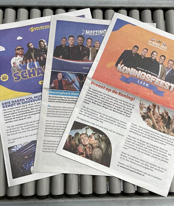 Otter Media bedankt voor 3 opdrachten voor drukken en verspreiden